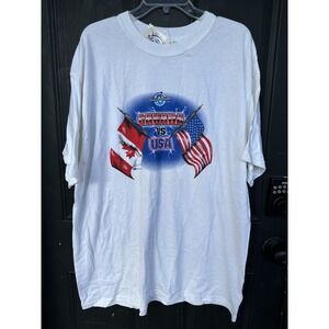 Vintage 2004 World Cup Of Hockey T-Shirt Size XL Canada VS USA NWT NOS